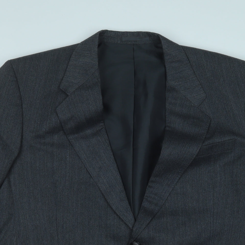 Canda Mens Grey  Polyester Jacket Suit Jacket Size 44