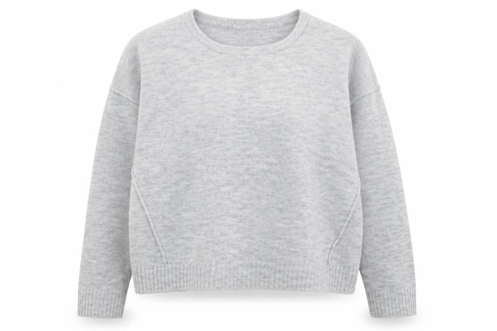 Primark Womens Grey Round Neck  Acrylic Pullover Jumper Size 14