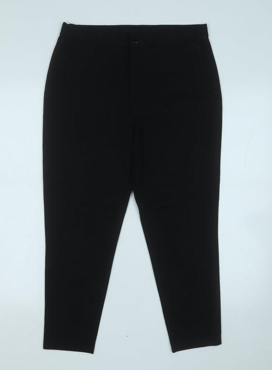 ASOS Womens Black  Polyester Trousers  Size 14 L23 in Regular