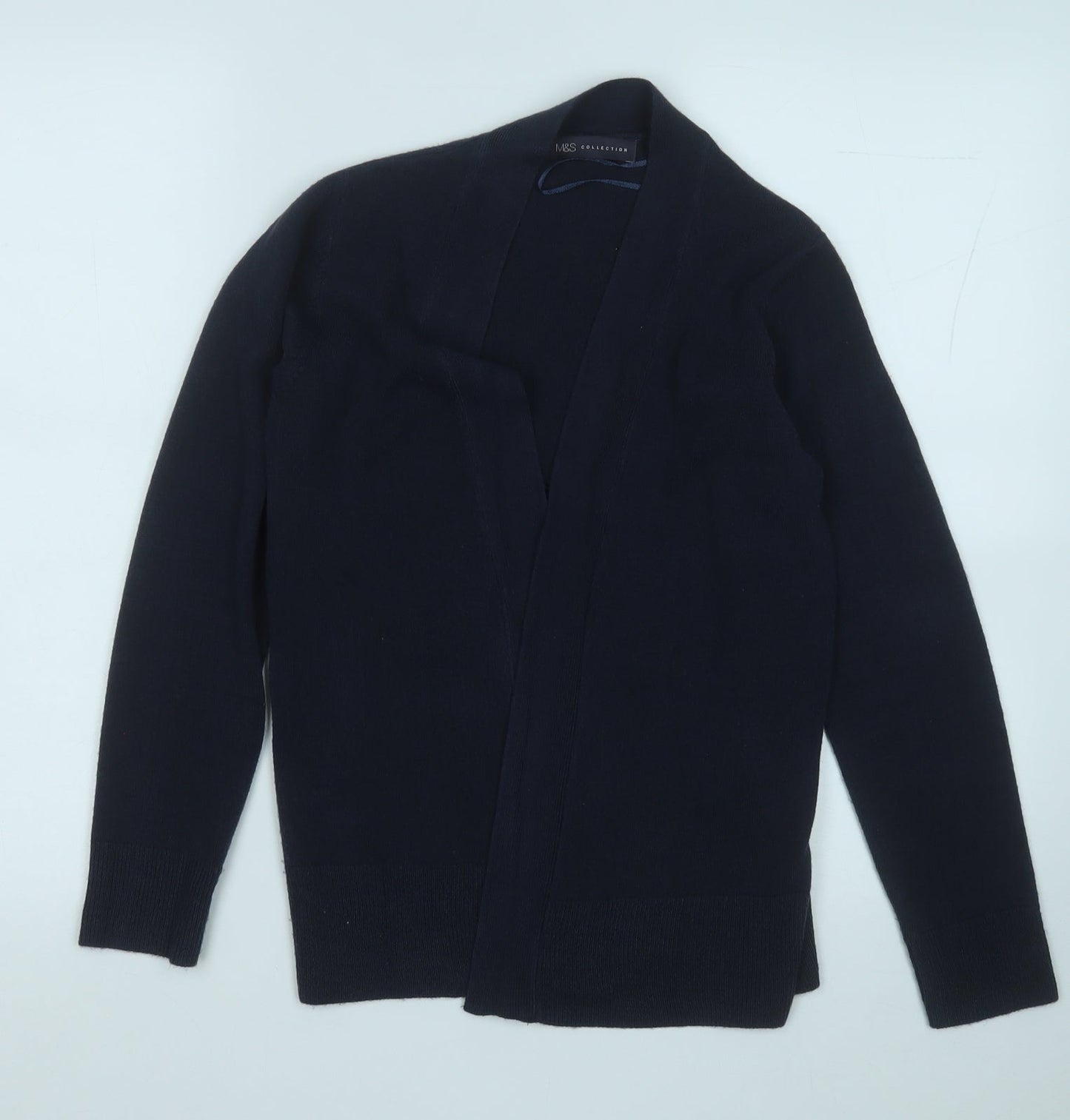 Marks and Spencer Womens Blue V-Neck  Acrylic Pullover Jumper Size S