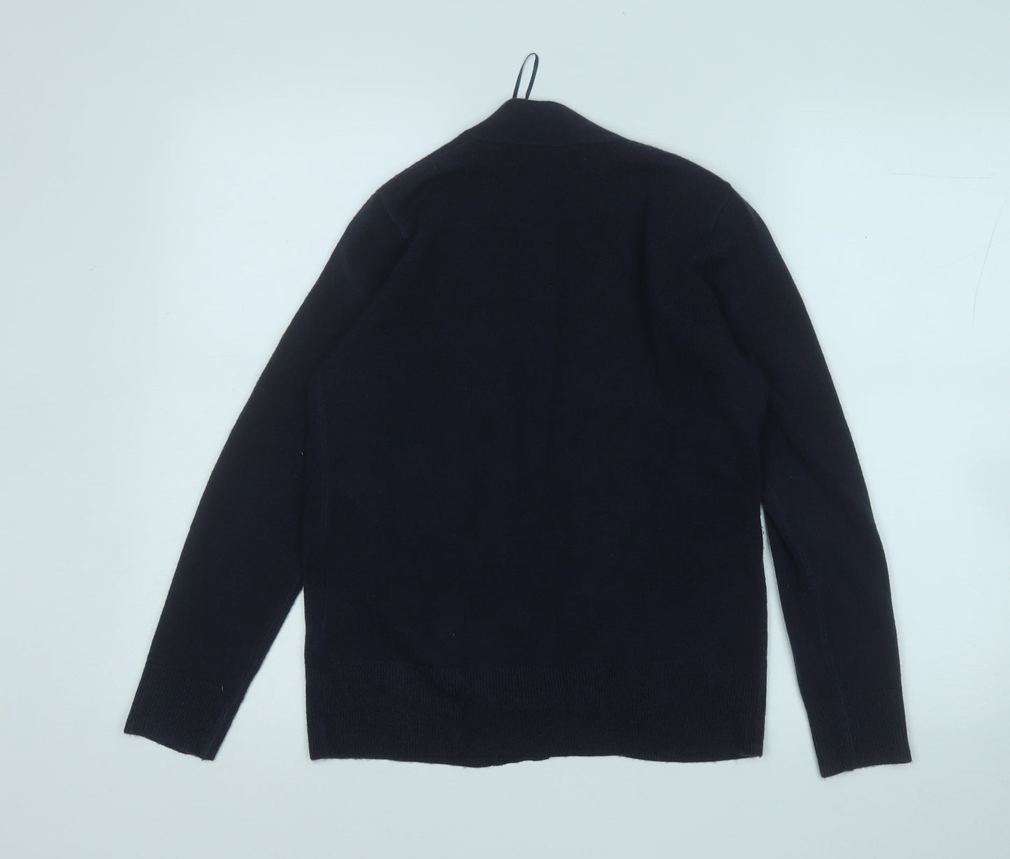 Marks and Spencer Womens Blue V-Neck  Acrylic Pullover Jumper Size S