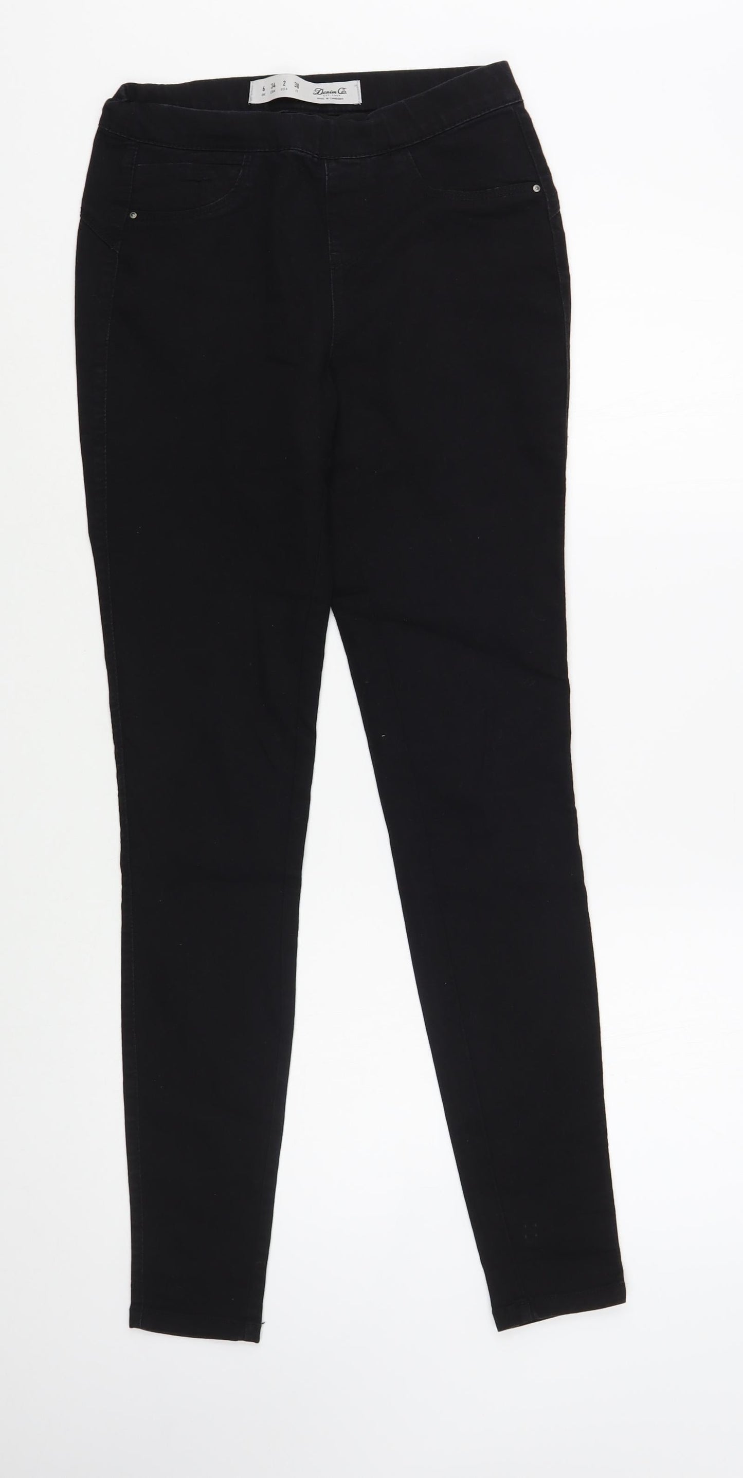 Denim Co. Womens Black  Cotton Jegging Jeans Size 6 L32 in Regular