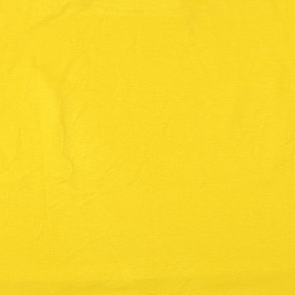 Dunnes Womens Yellow  Polyester Basic Blouse Size L Boat Neck
