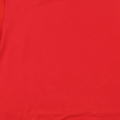 Dunnes Womens Red  Polyester Basic Blouse Size L Boat Neck
