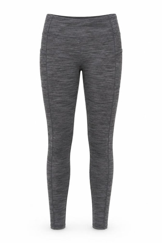 Preworn Womens Grey Striped Polyester Compression Leggings Size XS L29 in Regular