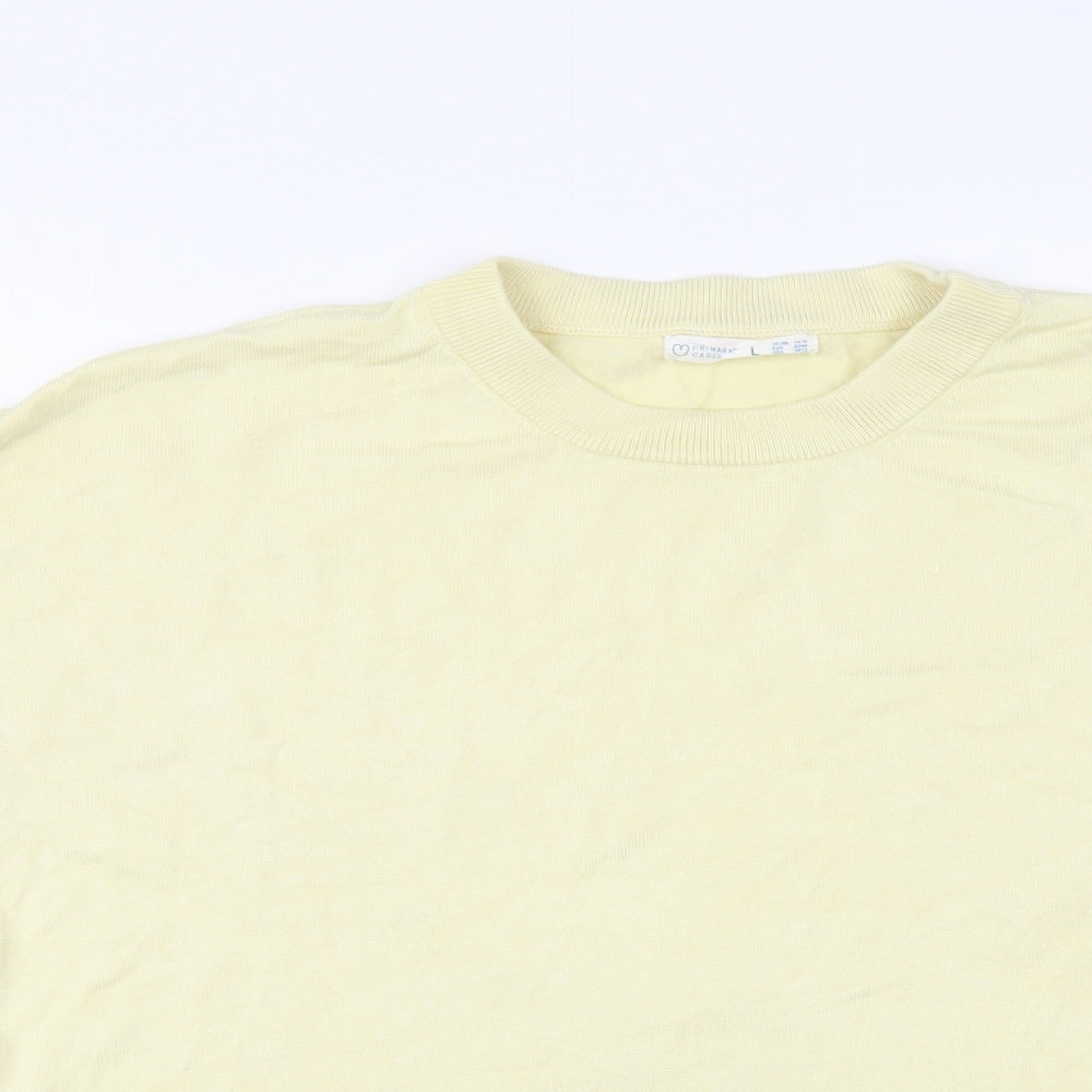 Primark Womens Yellow Crew Neck  Viscose Pullover Jumper Size 14