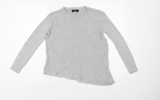 River Island Girls Grey Crew Neck  Acrylic Pullover Jumper Size 9-10 Years  Pullover