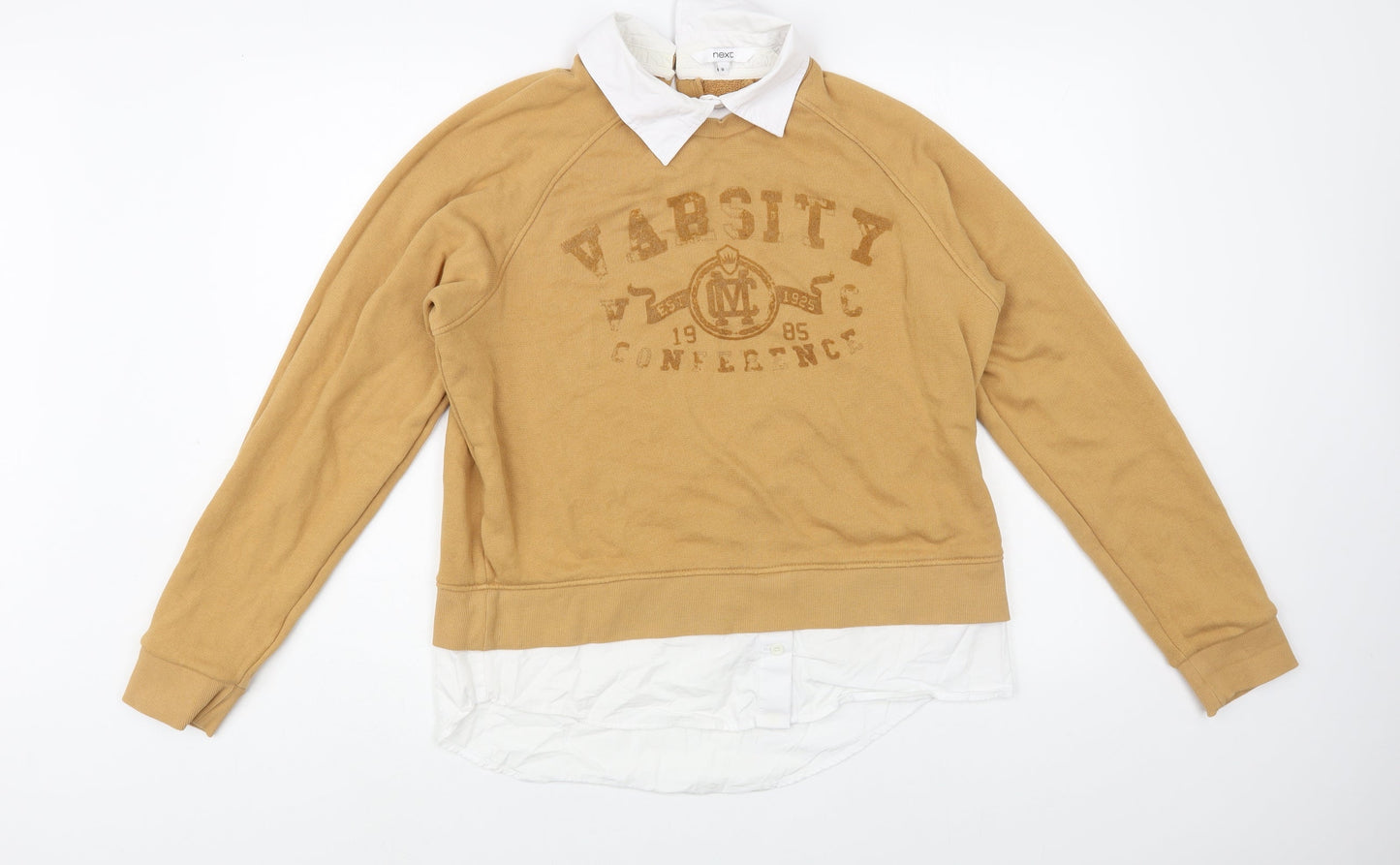 NEXT Womens Beige  Cotton Pullover Sweatshirt Size M  Pullover