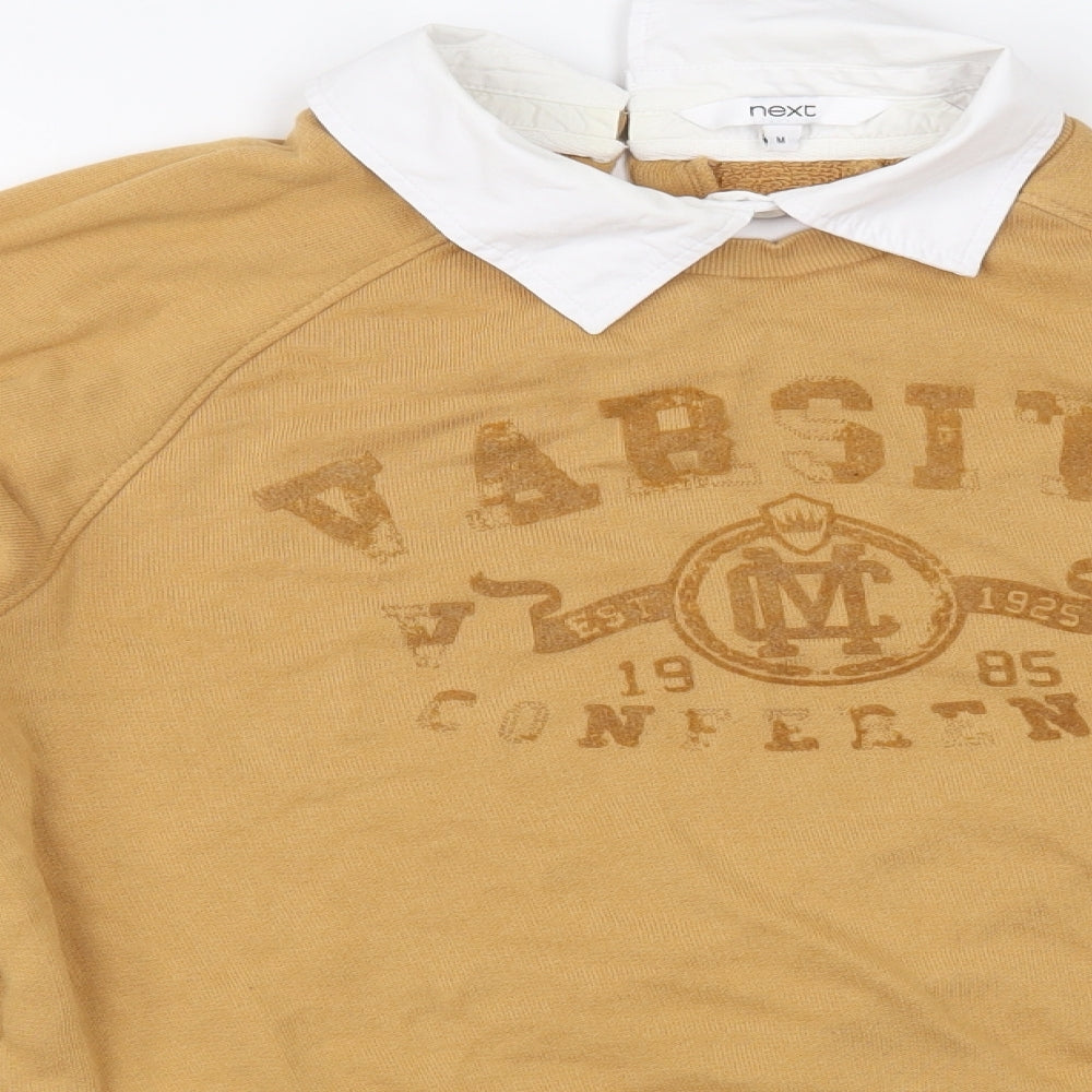 NEXT Womens Beige  Cotton Pullover Sweatshirt Size M  Pullover