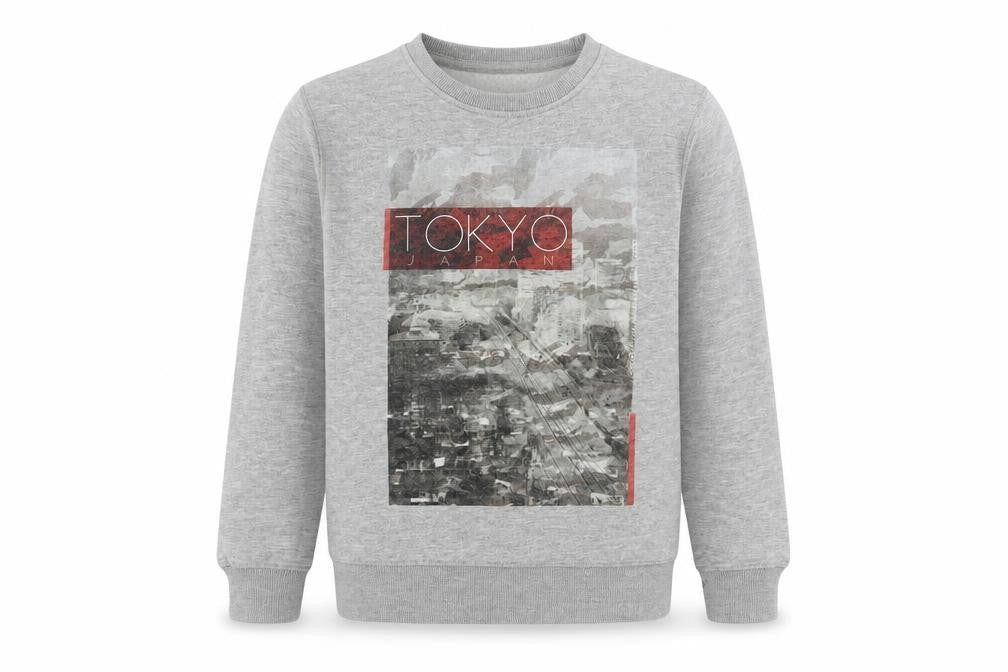 George Girls Grey  Cotton Pullover Sweatshirt Size 6-7 Years  Pullover - Tokyo