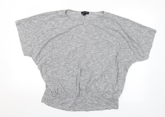 New Look Womens Grey Round Neck  Polyester Pullover Jumper Size L