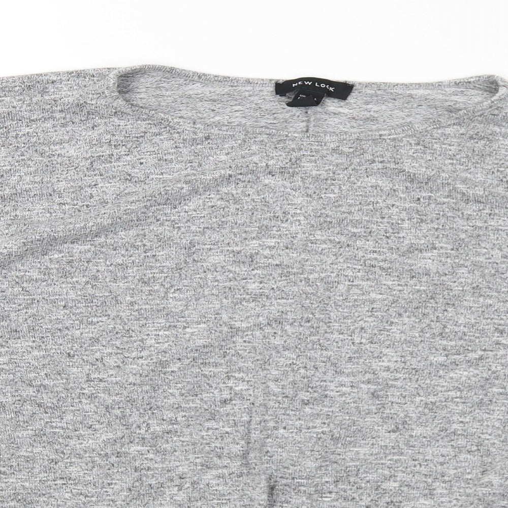 New Look Womens Grey Round Neck  Polyester Pullover Jumper Size L