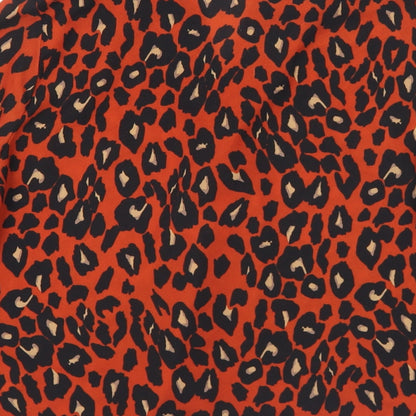 New Look Womens Multicoloured Animal Print Polyester Basic Blouse Size 8 Collared