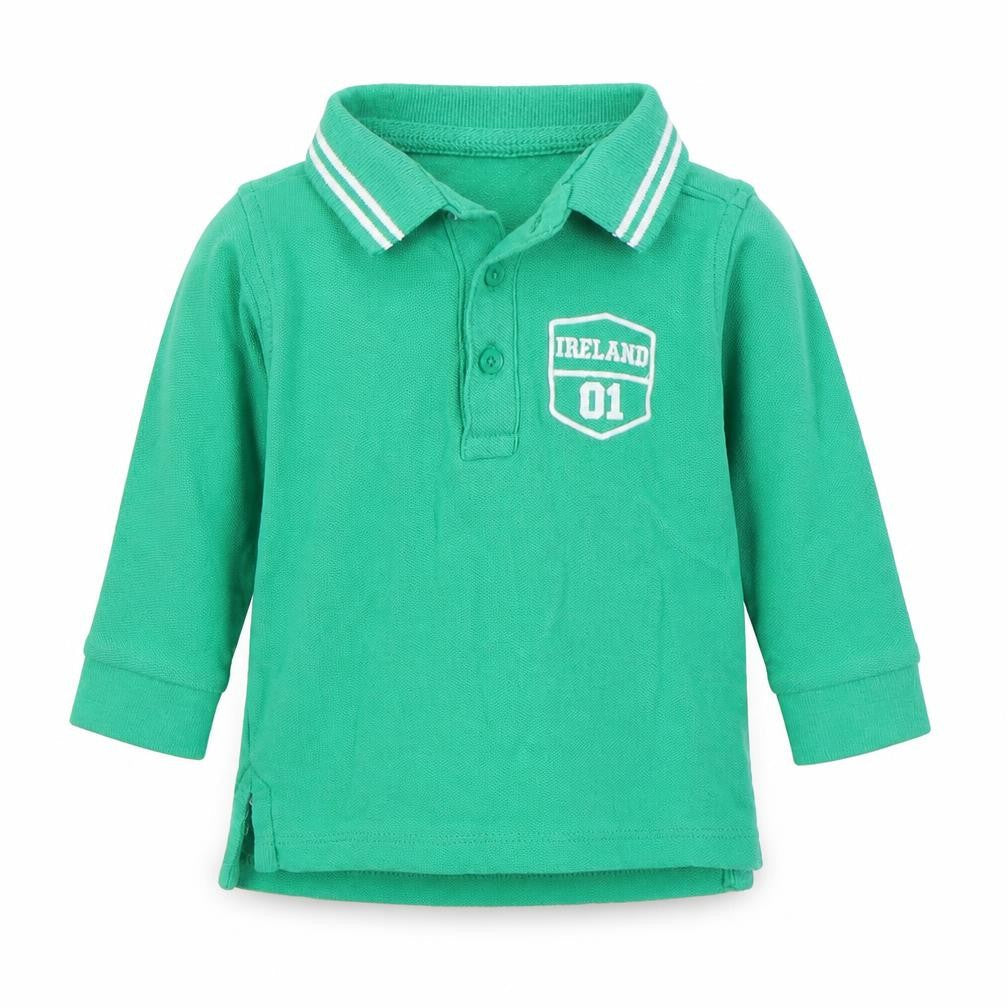 Dunnes Stores Boys Green  100% Cotton Basic Polo Size 3-6 Months Collared Pullover - Ireland
