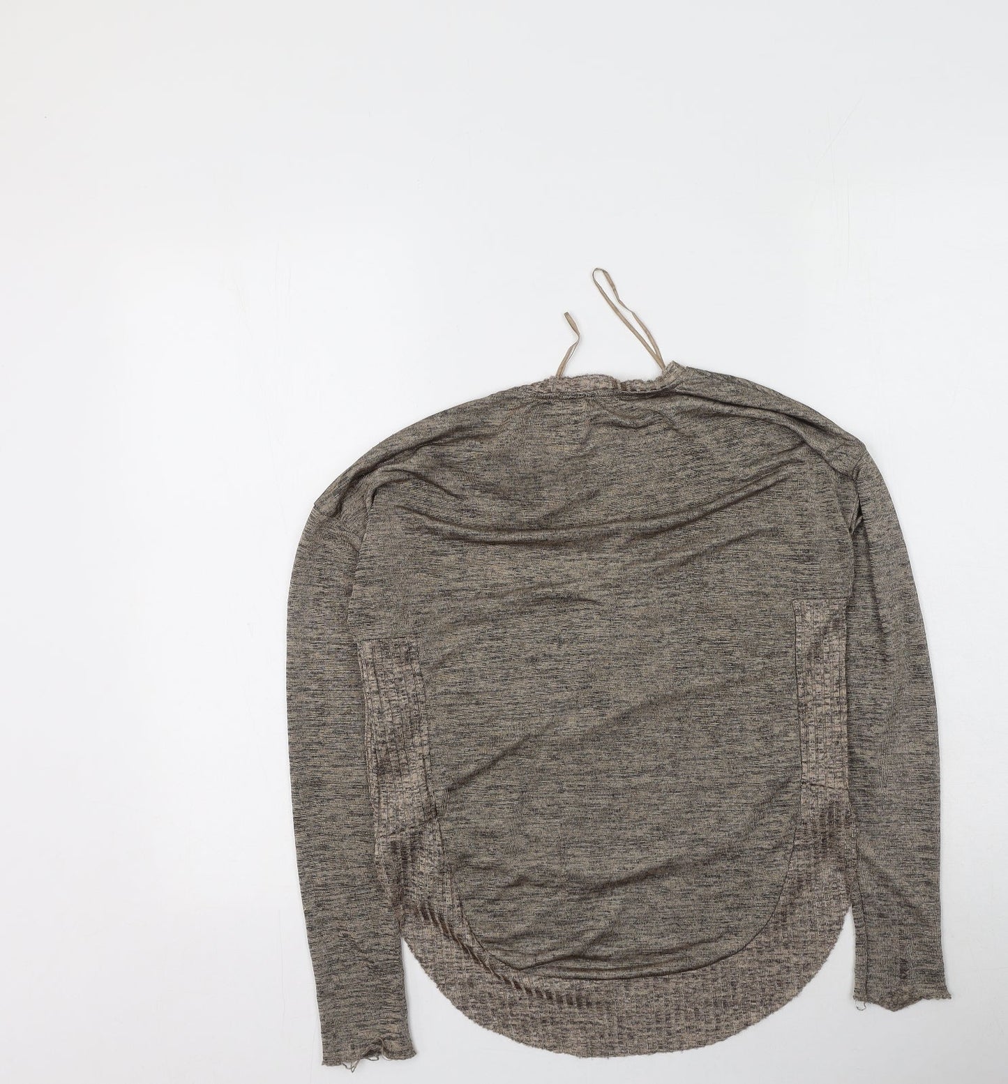 Zara Womens Brown  Polyester Basic Blouse Size S Round Neck