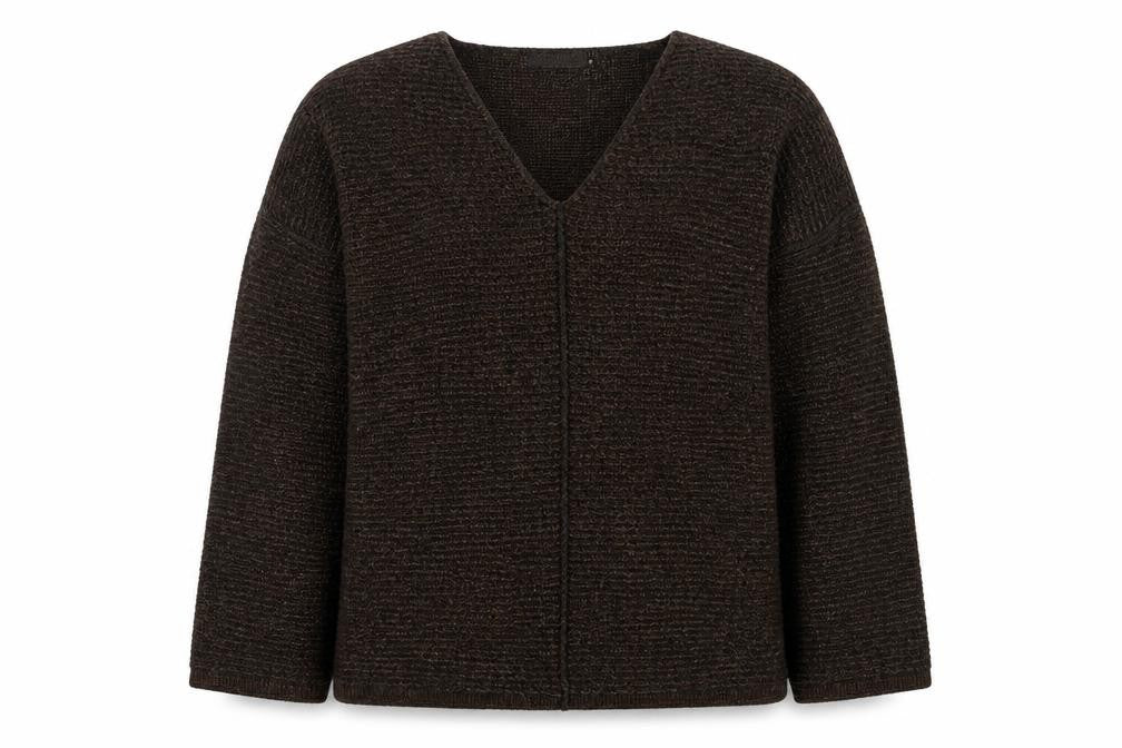 Peter Werth Womens Brown Round Neck  Acrylic Pullover Jumper Size 4