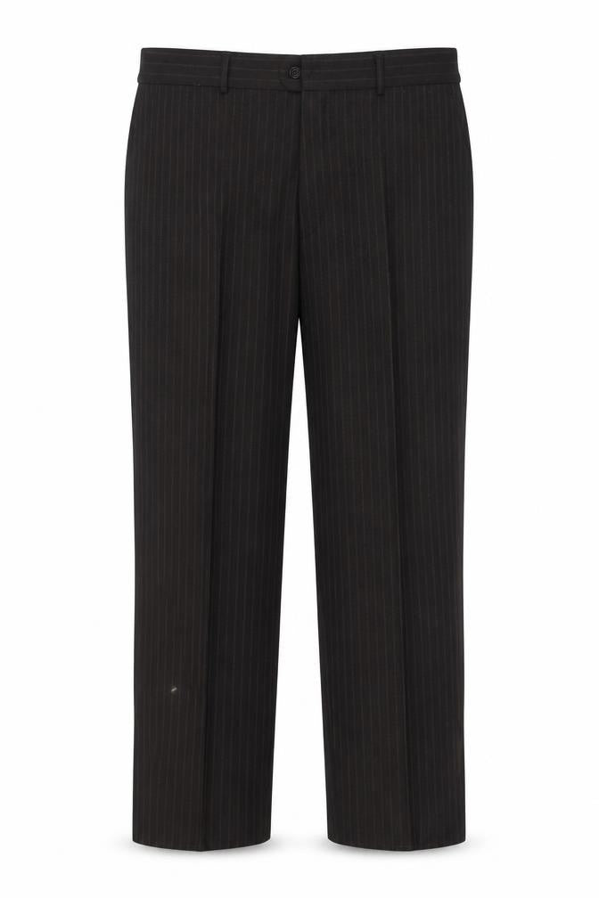 BHS Womens Brown Striped Polyester Trousers  Size 40 in L31 in Regular