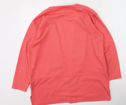 Instyle Womens Pink Round Neck  Polyester Cardigan Jumper Size M