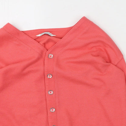 Instyle Womens Pink Round Neck  Polyester Cardigan Jumper Size M