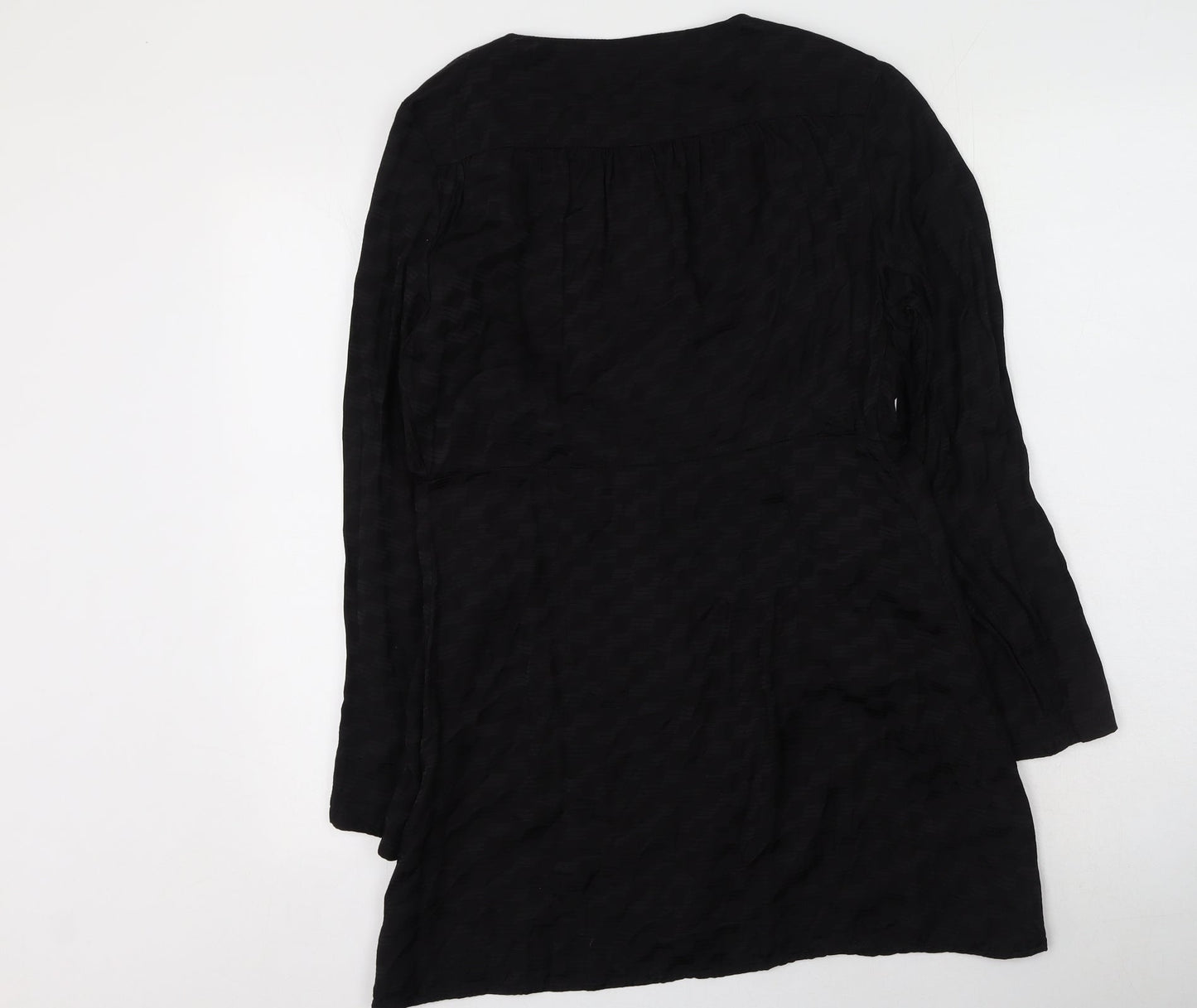 Nasty Gal Womens Black  Viscose Wrap Dress  Size 12  V-Neck