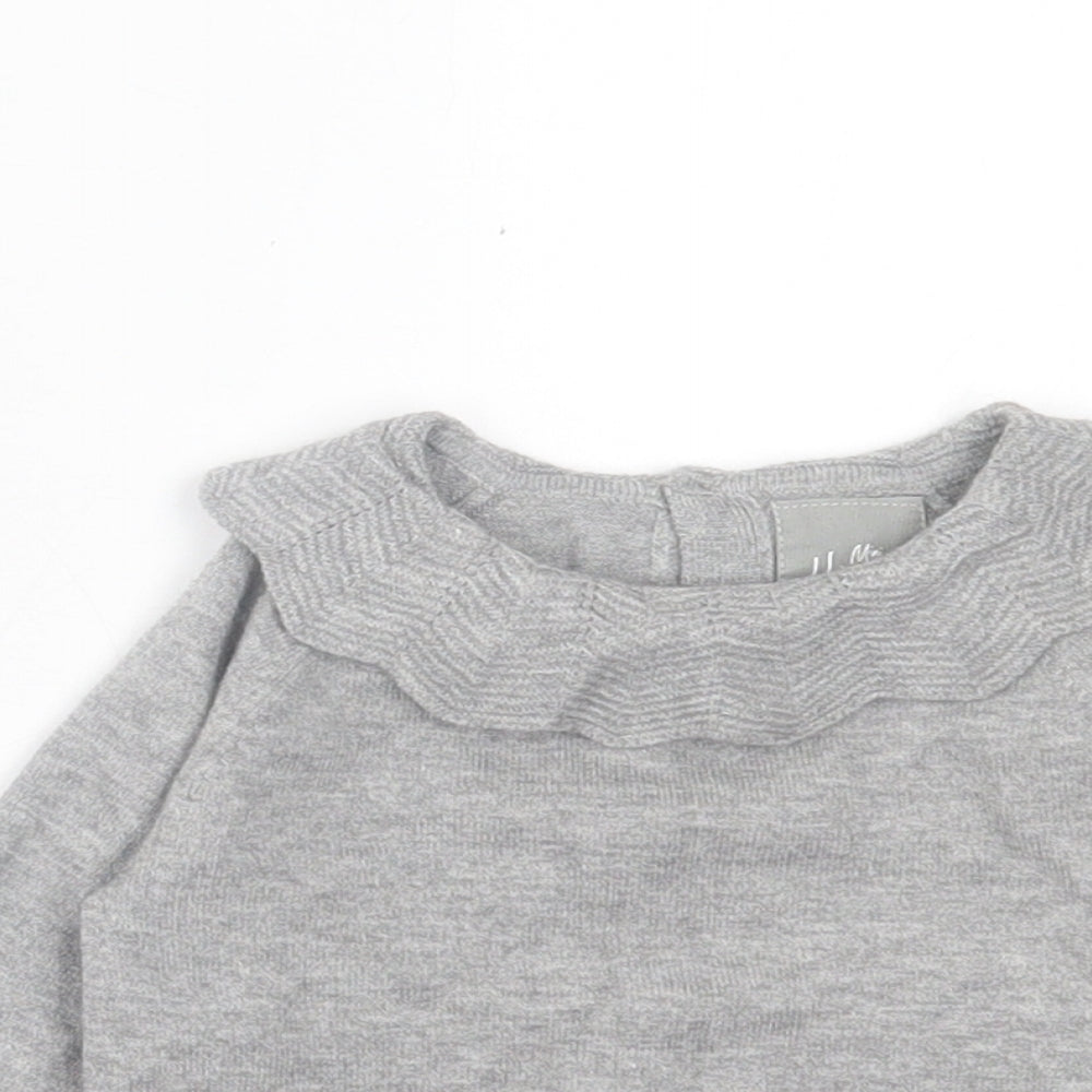 F&F Girls Grey  Viscose Basic Casual Size 3-6 Months Collared Button