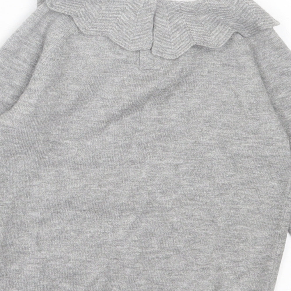 F&F Girls Grey  Viscose Basic Casual Size 3-6 Months Collared Button