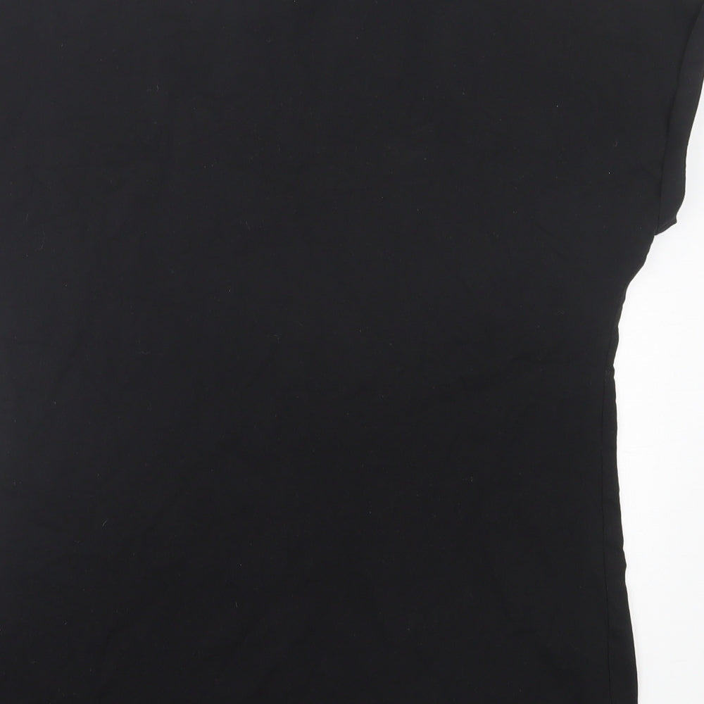 Papaya Womens Black  Cotton Basic T-Shirt Size S Crew Neck - Team Bride