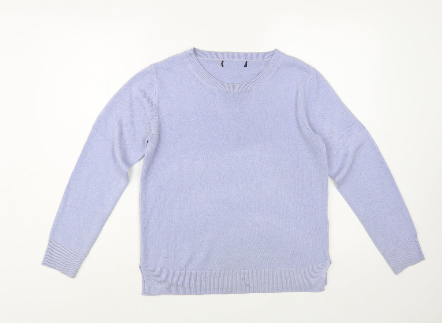 Marks and Spencer Womens Blue Boat Neck  Acrylic Pullover Jumper Size 12