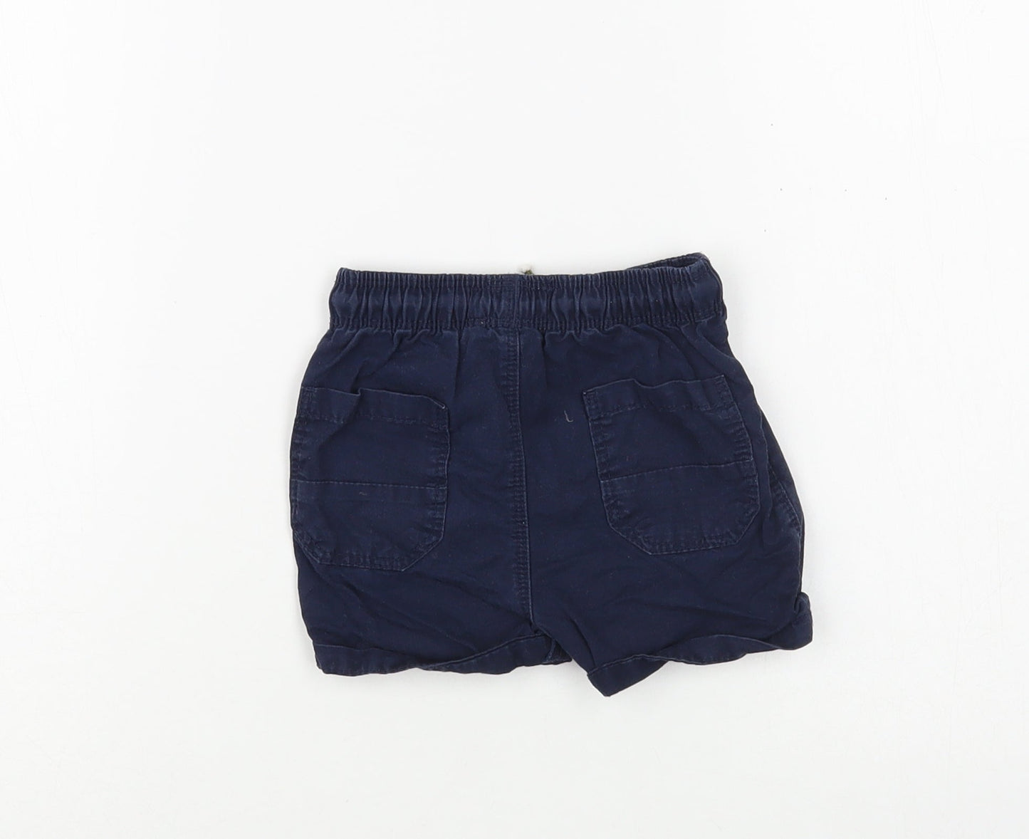 NEXT Baby Blue  Cotton Cropped Trousers Size 9-12 Months  Drawstring