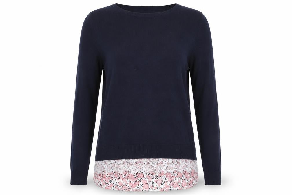 George Womens Blue Boat Neck  Nylon Pullover Jumper Size 10