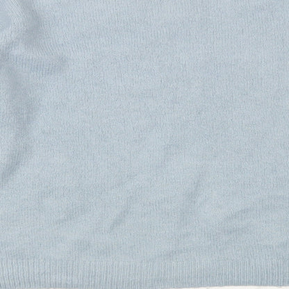 Tu Womens Blue Boat Neck  Acrylic Pullover Jumper Size 14