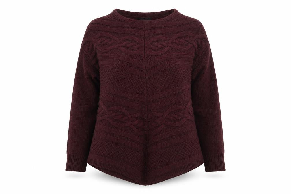 George Womens Red Crew Neck  Acrylic Pullover Jumper Size 10   - Burgundy