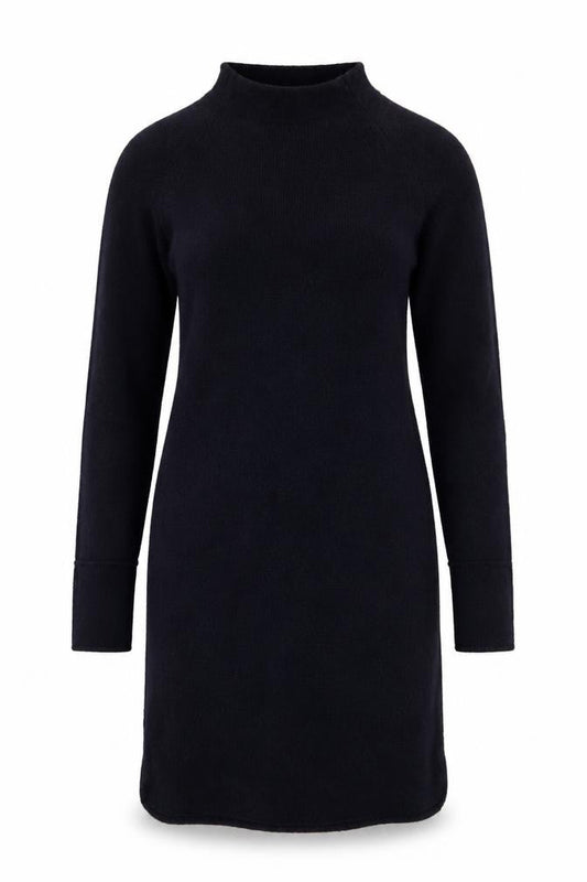 Wrap Womens Blue  Acrylic Jumper Dress  Size S  Mock Neck Pullover