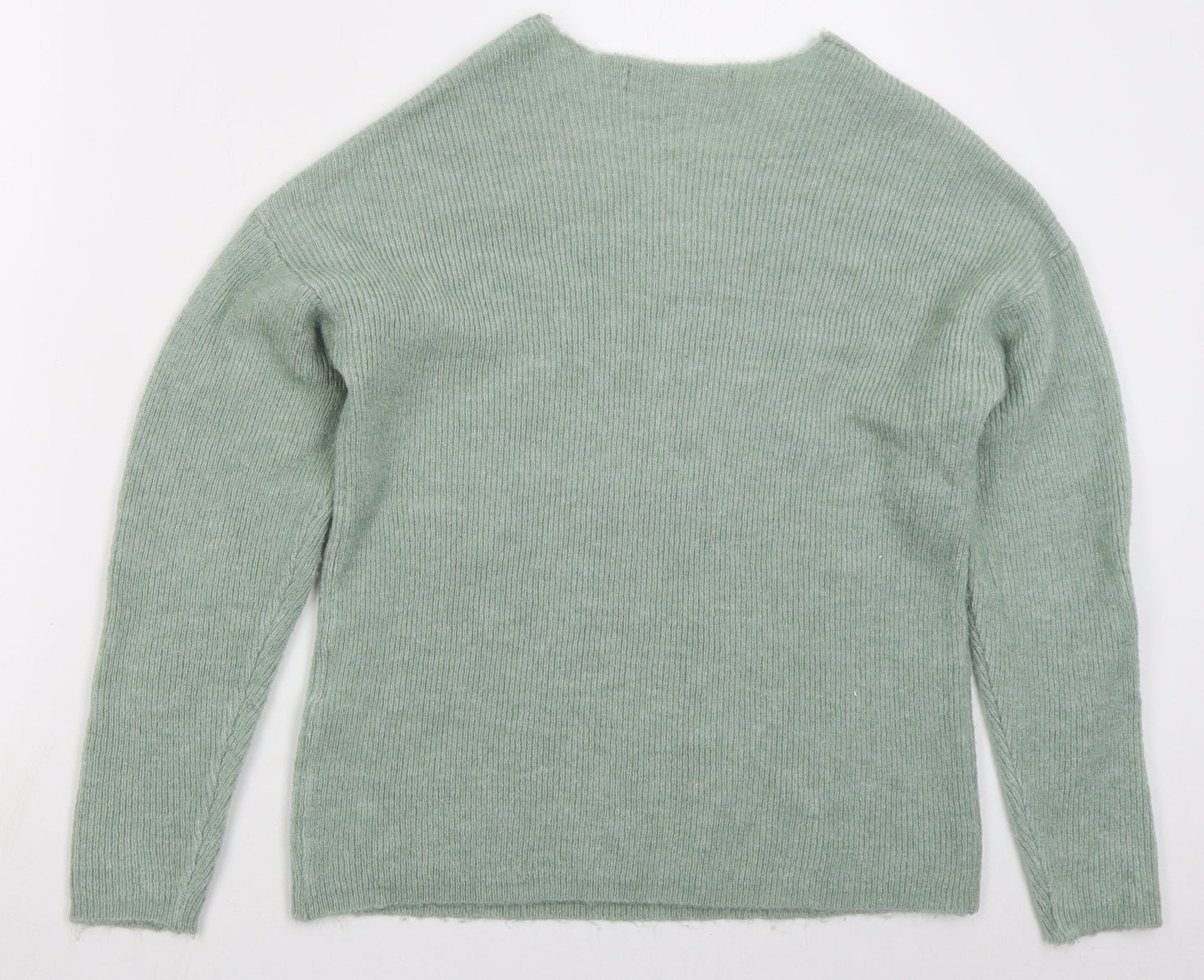 VERO MODA Womens Green V-Neck  Acrylic Pullover Jumper Size XS