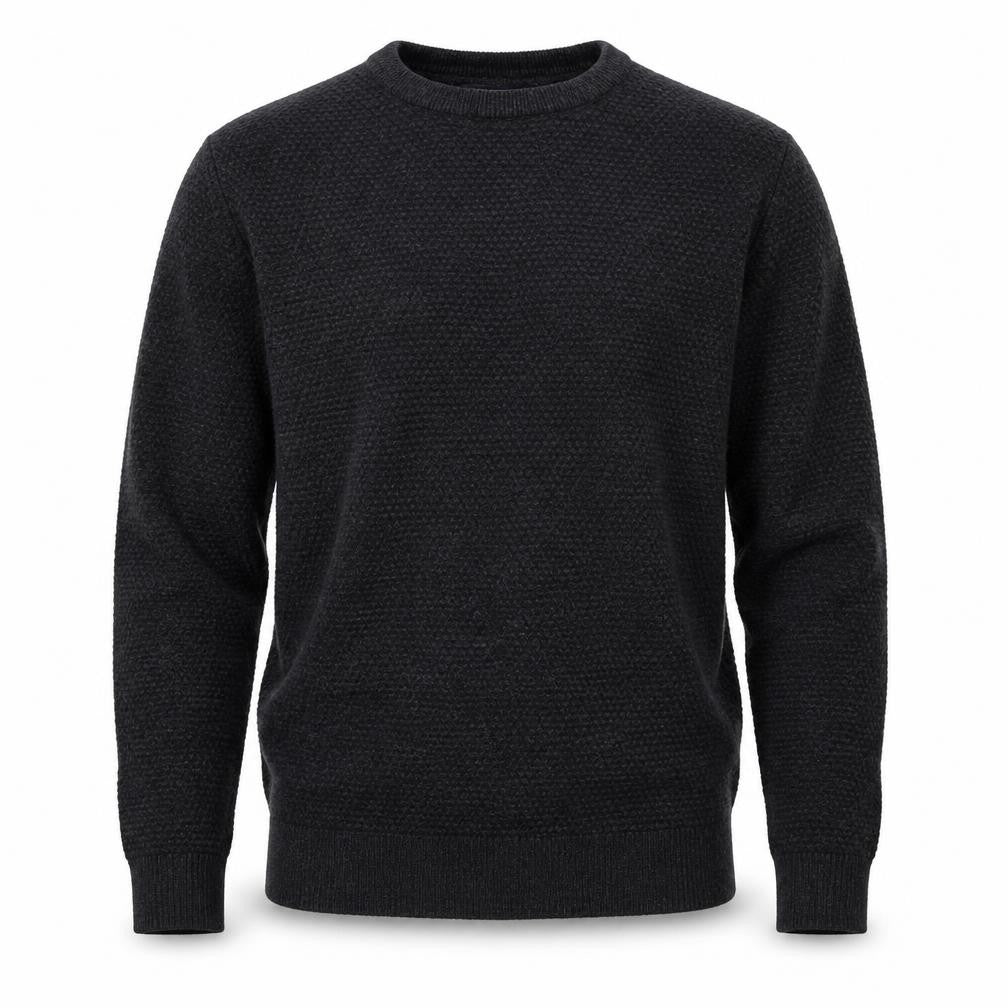 Easy Mens Grey Crew Neck  Cotton Pullover Jumper Size M