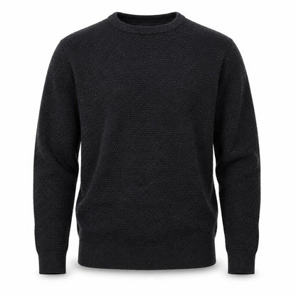 Easy Mens Grey Crew Neck  Cotton Pullover Jumper Size M