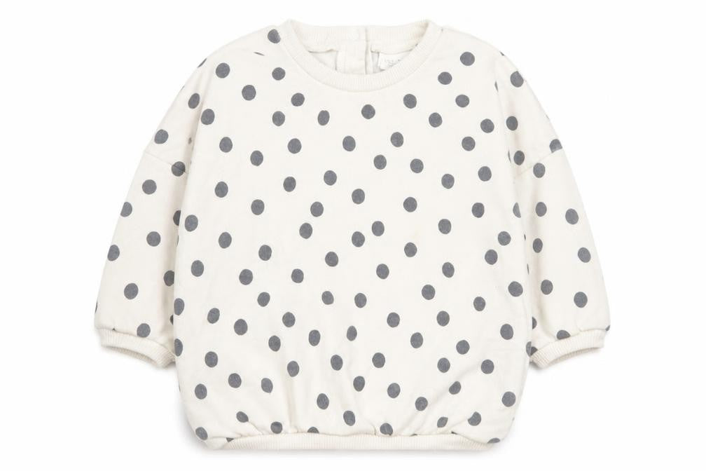 NEXT Baby White Polka Dot Cotton Pullover Jumper Size 0-3 Months