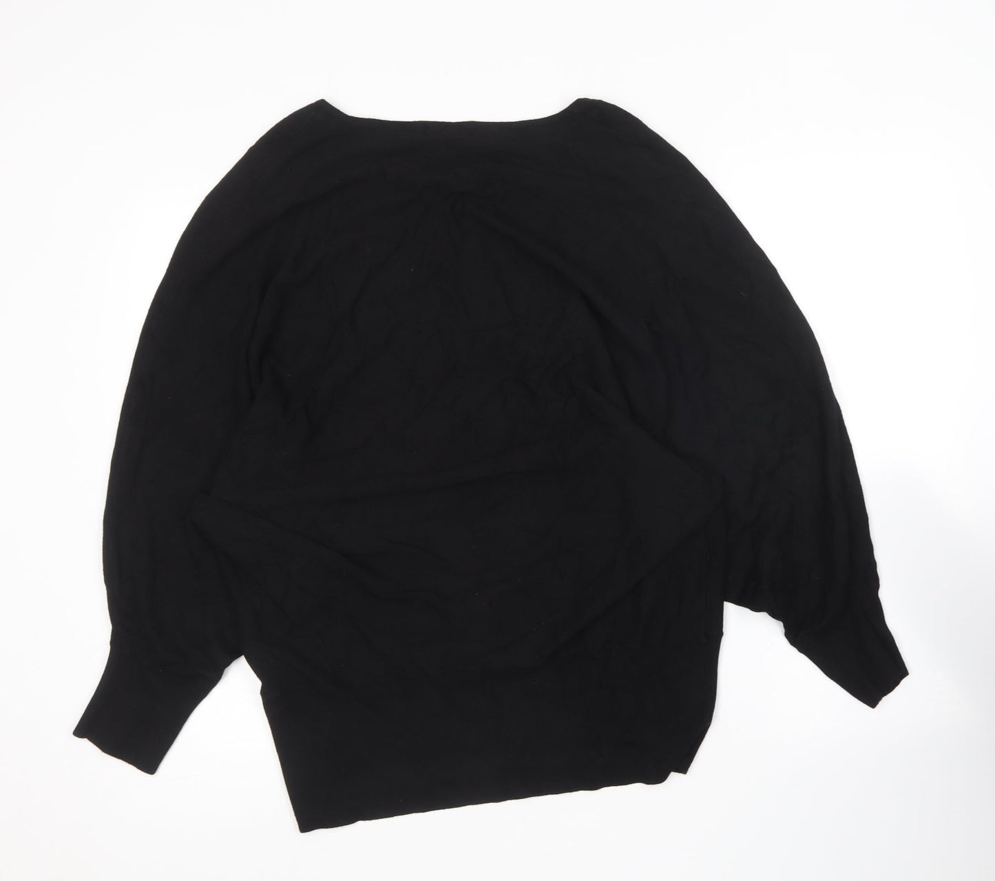 BPC  Womens Black Round Neck  Viscose Pullover Jumper Size XL