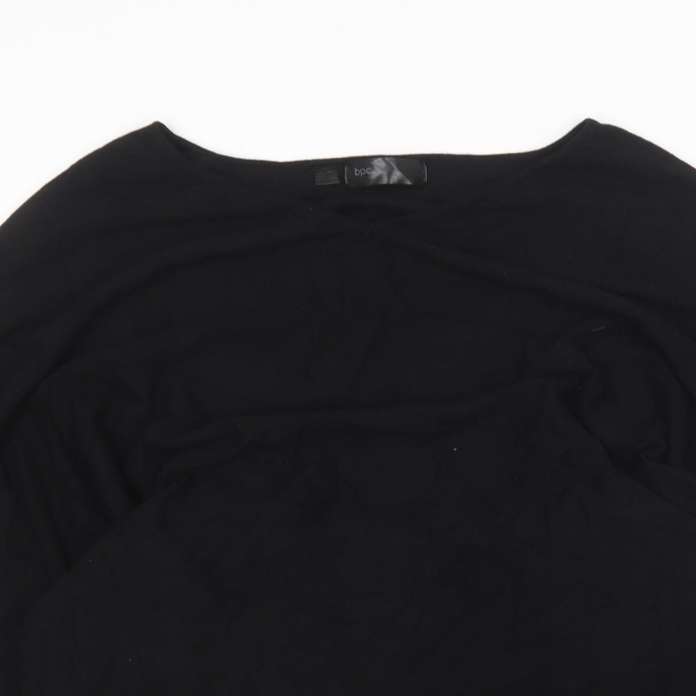 BPC  Womens Black Round Neck  Viscose Pullover Jumper Size XL