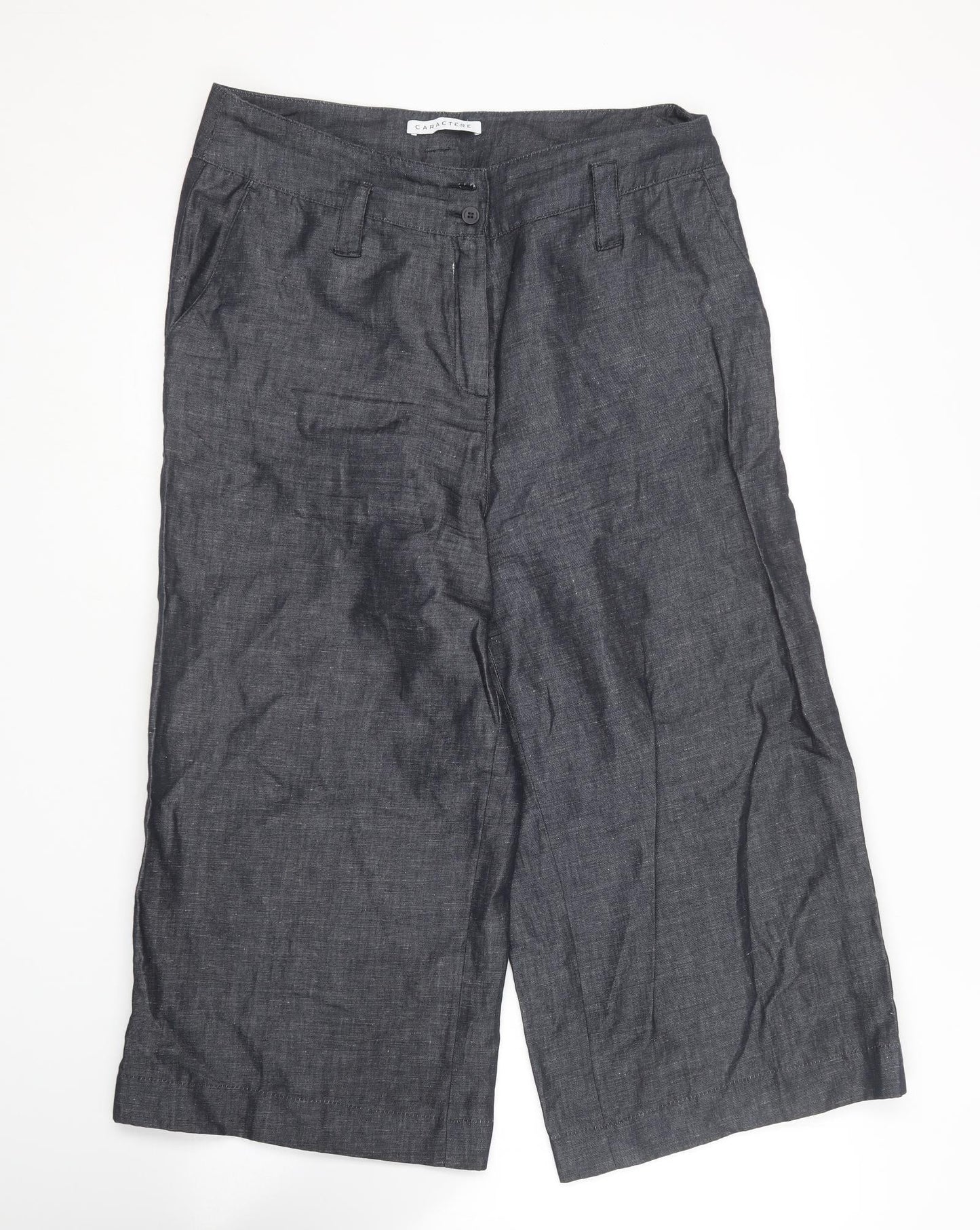 CARACTERE Womens Blue  Cotton Trousers  Size 14 L23 in Regular
