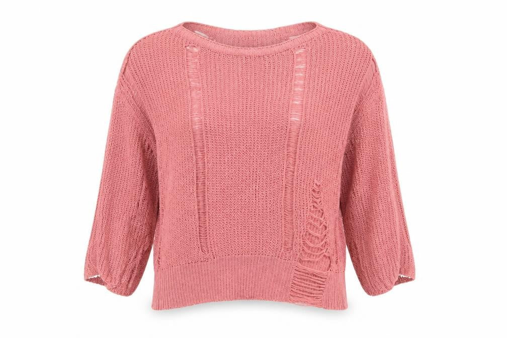 SheIn Womens Pink Round Neck  Polyester Pullover Jumper Size S