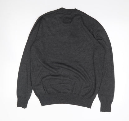 Preloved Hammond & Co Mens Green Crew Neck  Wool Pullover Jumper Size M - Back