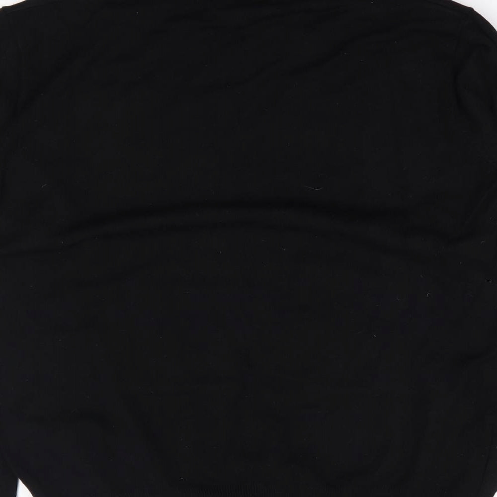 First Avenue Womens Black Roll Neck  Viscose Pullover Jumper Size L