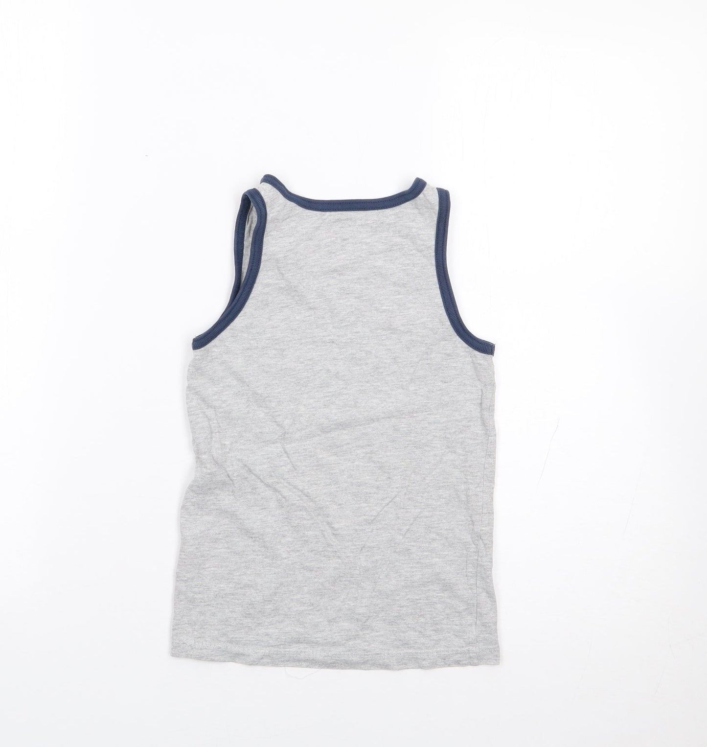 H&M  Boys Grey  Polyester Jersey Tank Size 5-6 Years Round Neck Pullover