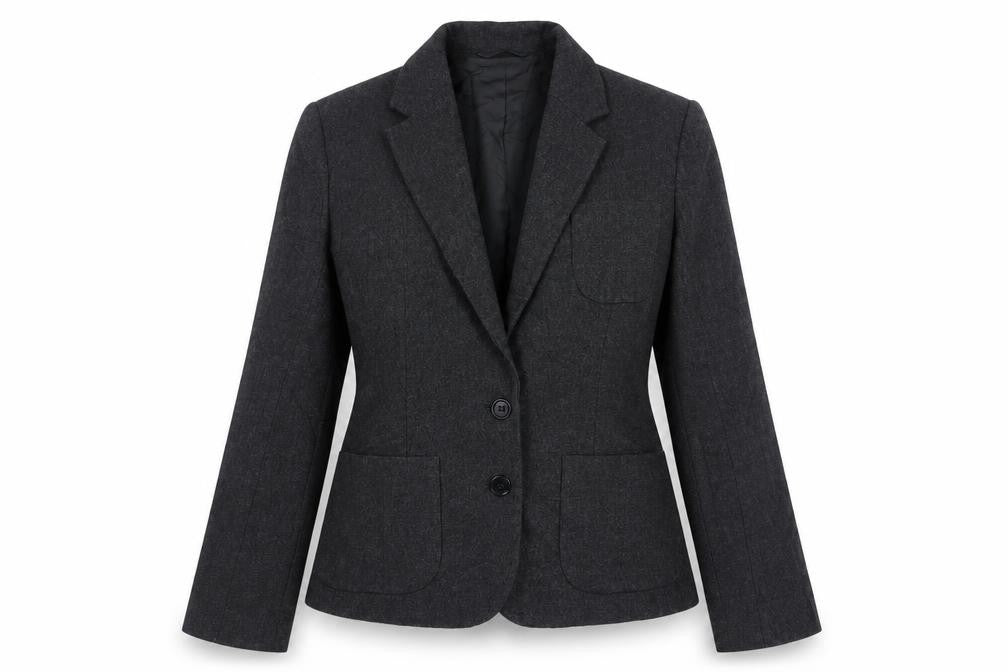 French Connection Womens Grey  Viscose Jacket Suit Jacket Size 6