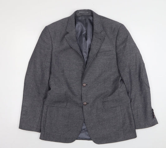 Steel & Jelly Mens Blue  Wool Jacket Suit Jacket Size 40