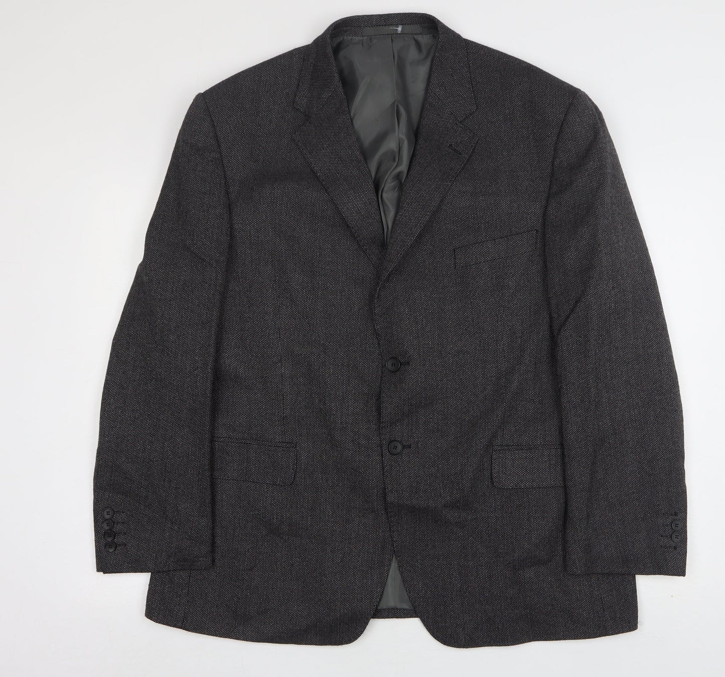 Marks and Spencer Mens Grey  Wool Jacket Suit Jacket Size 44