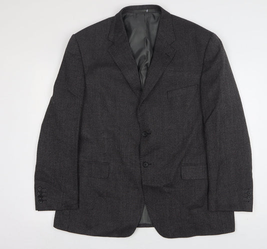 Marks and Spencer Mens Grey  Wool Jacket Suit Jacket Size 44