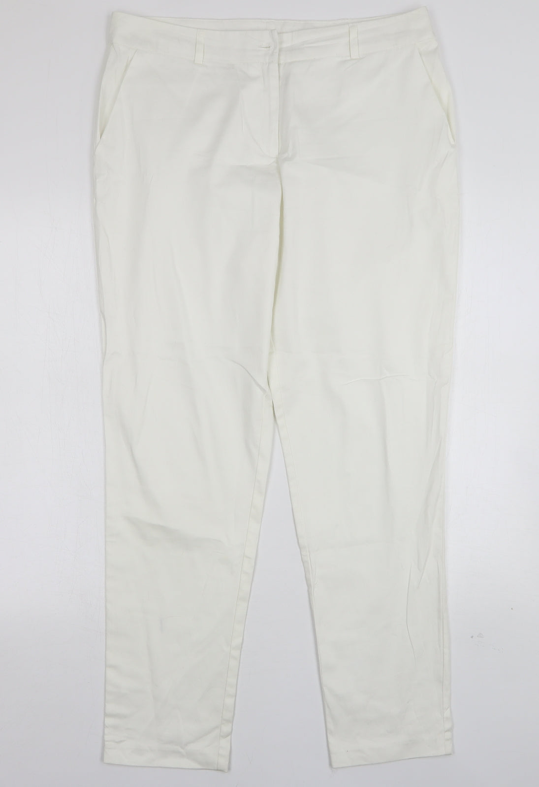 Gerard Womens White  Cotton Trousers  Size 14 L30 in Regular
