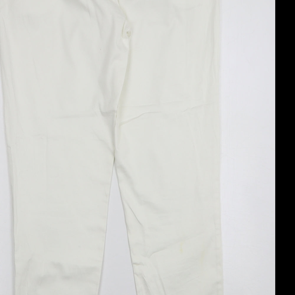 Gerard Womens White  Cotton Trousers  Size 14 L30 in Regular